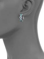 Thumbnail for your product : Meira T Pavé Diamond, Opal & 14K White Gold Hoop Earrings