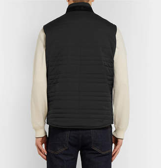 Loro Piana Reversible Quilted Storm System Shell And Virgin Wool-blend Gilet - Black