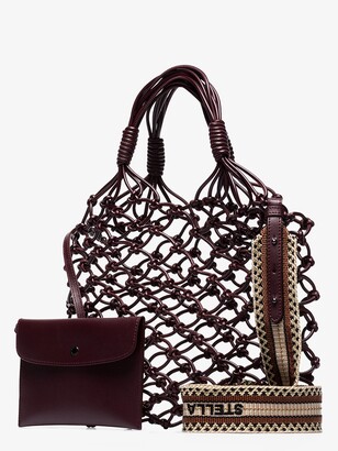 Stella McCartney red Knotted Faux Leather Tote Bag