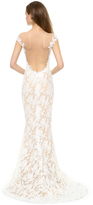Thumbnail for your product : Reem Acra Lace Low Back Gown