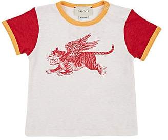 Gucci Infants' Lion-Print Linen T-Shirt - Cream