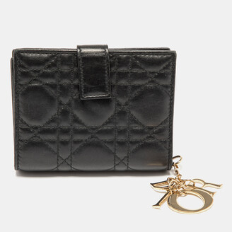 Dior x Kaws Black Leather Bee Bifold Wallet Dior