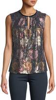 Thumbnail for your product : Rebecca Taylor Rose Sleeveless Clip Top