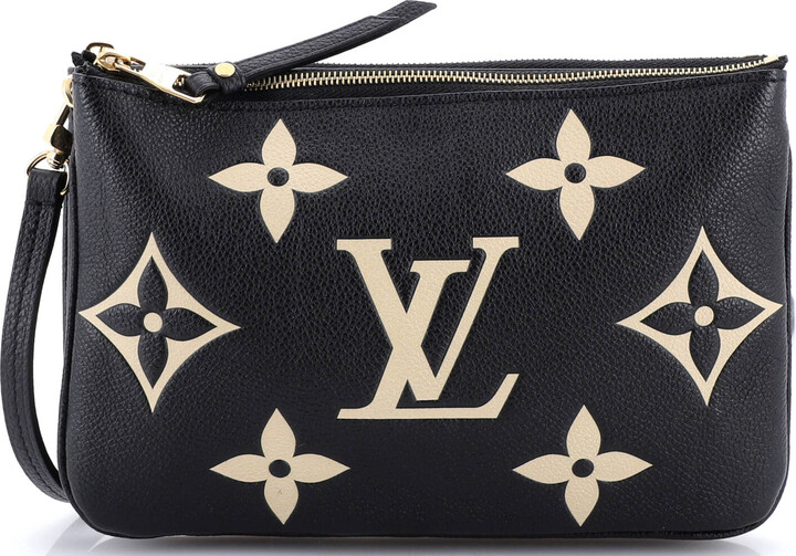 Louis Vuitton Double Zip Pochette Bicolor Monogram Empreinte Giant