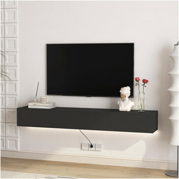 Wrought Studio Floating TV Stand Wall Mounted With 16 Color Leds69\