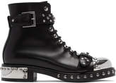 Alexander McQueen Black Hobnail Boots 