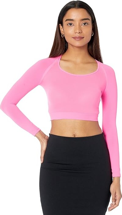 Spanx Women's Long Sleeve Arm Tights Layering Piece, Opaque (Highlighter  Pink) Women's Clothing - ShopStyle Tops