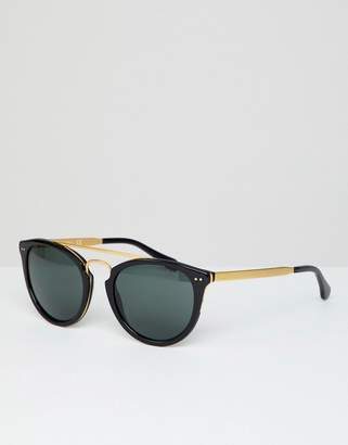 Polo Ralph Lauren Round Sunglasses With Double Brow