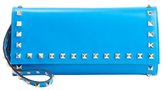 Thumbnail for your product : Valentino cobalt blue leather 'Rockstud' studded detail wallet