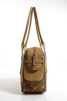 Thumbnail for your product : Sondra Roberts Beige Leather Abstract Print Double Strap Shoulder Bag