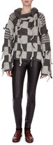 Thumbnail for your product : Loewe Chunky-Knit Checkerboard Sweater, Gray