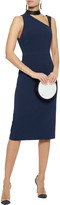 Thumbnail for your product : Alice + Olivia Jona Cutout Leather-trimmed Cady Dress