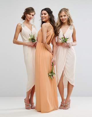 TFNC WEDDING Pleated Maxi Dress With Back Detail