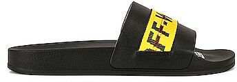 Off-White™ Flip Flops Slides Yellow Black Stripes Men’s Size 44 EU 