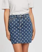 Thumbnail for your product : Tommy Jeans Star Pattern Short Denim Skirt