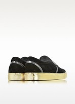 Thumbnail for your product : Balmain Queen Black Velvet Sneaker