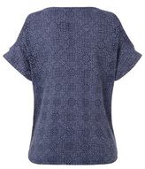Thumbnail for your product : New Look Teens Blue Abstract Print Open Shoulder Top