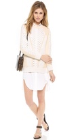Thumbnail for your product : Rebecca Taylor Honeycomb Patchwork Sweater