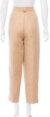 Trussardi Linen-Blend High-Rise Pants w/ Tags