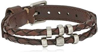 Fossil Retro Pilot Brown Leather Bangle Bracelet