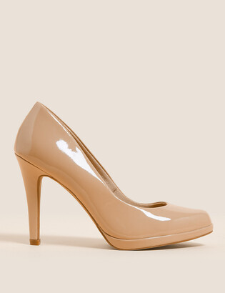 patent stiletto heel court shoes