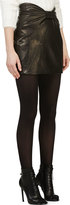Thumbnail for your product : Balmain Black Leather Bow Skirt