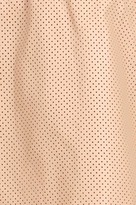 Thumbnail for your product : Patterson J. Kincaid Perforated Linda Leather Shorts in Nude