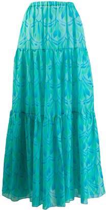 Giada Benincasa printed tiered maxi skirt