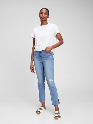 Mid Rise Kick Fit Jeans with Washwell