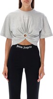 Logo Embroidered Ring Cropped T-Shirt 