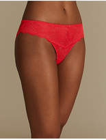 Thumbnail for your product : M&S Collection 2 Pack Textured Lace Brazilian Knickers