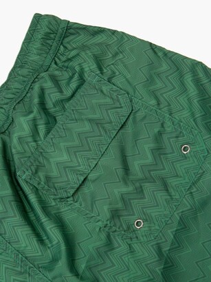 Missoni Mare Zigzag-print Swim Shorts - Green