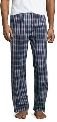 Derek Rose Plaid Pajama Pants, Burgundy/Navy