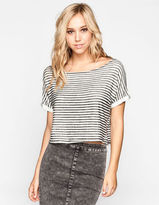Thumbnail for your product : Full Tilt Striped Womens Off Shoulder Top