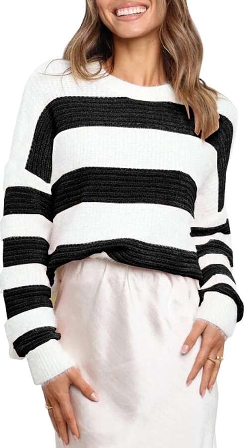 KIRUNDO 2021 Winter Women’s Turtleneck Knit Sweater Long Sleeves Pullover Plaid Side Split Checked Outwear Loose Fit Tops 