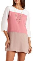 Thumbnail for your product : Charlotte Russe Color Block Chiffon Shift Dress