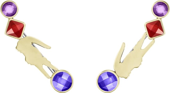 Lacoste Deva Women's Jewelry Gold Ionic Plated Fishy Hook Earrings