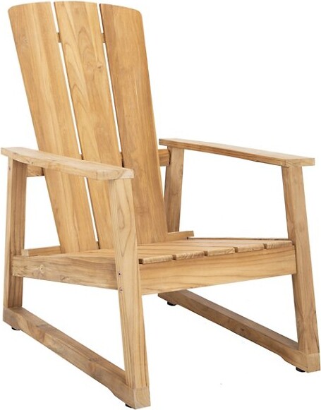 Alder & Ore Canebrake Juan Outdoor Adirondack Chair in Brown