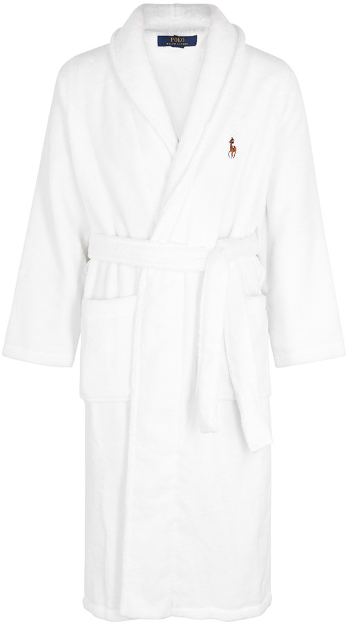 Polo Ralph Lauren White terry cotton robe ShopStyle Lingerie