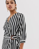 Thumbnail for your product : Vero Moda Petite stripe wrap dress