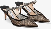 Thumbnail for your product : Jimmy Choo Bing 65 Crystal-Embellished Lace Mules