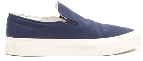 The Row Mary H Slip-on Canvas Trainers - Navy - ShopStyle