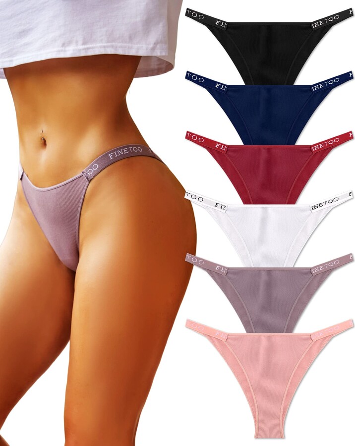 FINETOO Womens Cotton Underwear Sexy Lace Bikini Panties Low Rise Soft  Stretch ladies Cotton Cheeky Hipster 4 Pack(4A,S) at  Women's  Clothing store