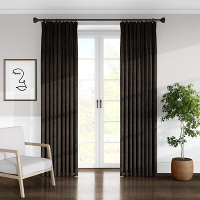 Colcha Linens Abstract Room Darkening Pinch Pleat Single Curtain Panel