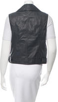 Thumbnail for your product : Vince Leather Moto Vest w/ Tags