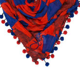 Thumbnail for your product : Diane von Furstenberg Pom-Pom Printed Scarf