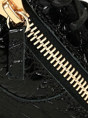 Giuseppe Zanotti Crocodile Embossed Leather Platform Sneakers