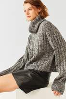 womens black chunky turtleneck sweater - ShopStyle