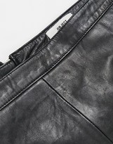 Thumbnail for your product : Object leather mini skirt in black