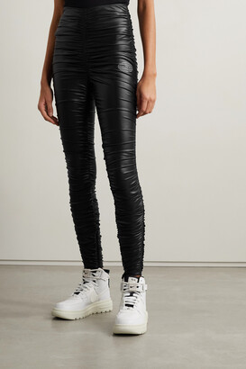 Alexander Wang Ruched Stretch-jersey Leggings - Black - ShopStyle